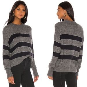 Rails Gray & Black Striped Crewneck Sweater